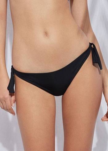 Abajo De Bikini Calzedonia Bow Brazilian Indonesia Eco Mujer Negras | CL1298QZ