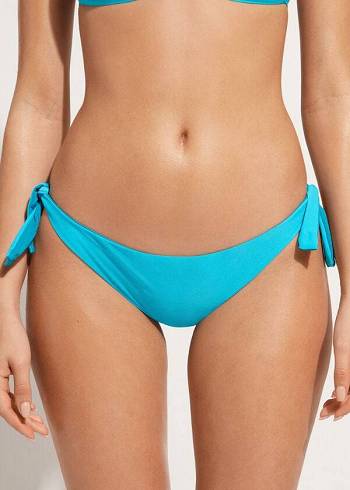 Abajo De Bikini Calzedonia Bow Brazilian Indonesia Eco Mujer Turquesa | CL1302TV