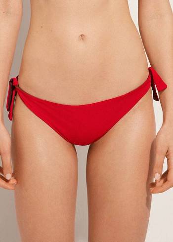 Abajo De Bikini Calzedonia Bow Brazilian Indonesia Eco Mujer Rojas | CL1303YU