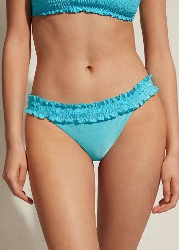Abajo De Bikini Calzedonia Brazilian Formentera Mujer Turquesa | CL1308AP