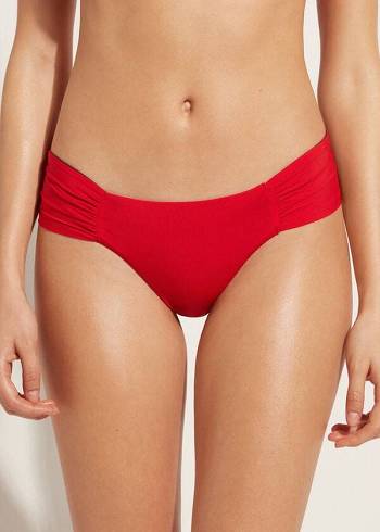 Abajo De Bikini Calzedonia Brazilian Indonesia Eco Mujer Rojas | CL1315KI