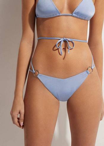 Abajo De Bikini Calzedonia Brazilian String Abu Dhabi Mujer Azules | CL1325WY