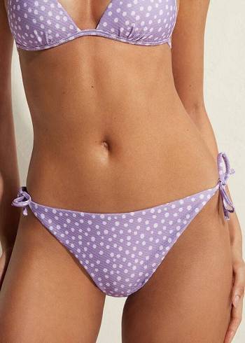Abajo De Bikini Calzedonia Brazilian String Cipro Mujer Moradas | CL1330UT