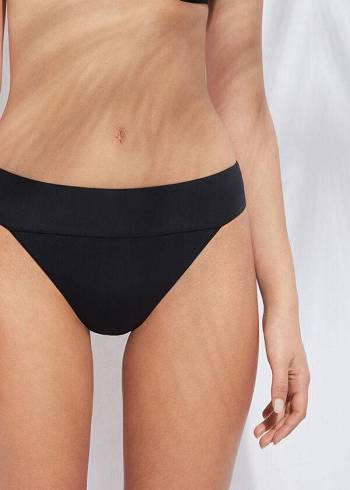 Abajo De Bikini Calzedonia High Cintura Brazilian Indonesia Eco Mujer Negras | CL1420LH