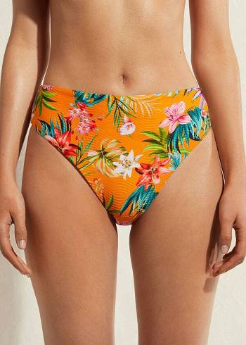 Abajo De Bikini Calzedonia High Cintura Rio Eco Mujer Naranjas | CL1438AP