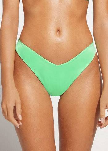 Abajo De Bikini Calzedonia High Cut Brazilian Indonesia Eco Mujer Verde Menta | CL1387SO