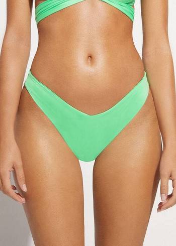Abajo De Bikini Calzedonia High Cut Indonesia Eco Mujer Verde Menta | CL1396XF