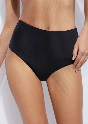 Abajo De Bikini Calzedonia High Shaper Cintura Indonesia Eco Mujer Negras | CL1407YU