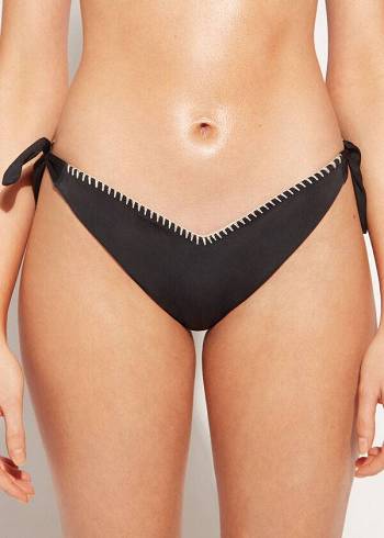 Abajo De Bikini Calzedonia High V-Cut Brazilian Mumbai Mujer Negras | CL1412AP