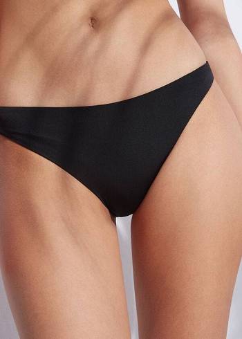 Abajo De Bikini Calzedonia Indonesia Eco Low rise Mujer Negras | CL1473ZG