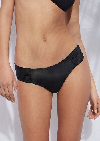 Abajo De Bikini Calzedonia Indonesia Eco rosa Mujer Negras | CL1480QZ