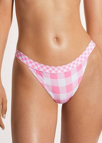 Abajo De Bikini Calzedonia Lione Mujer Rosas | CL1496JJ