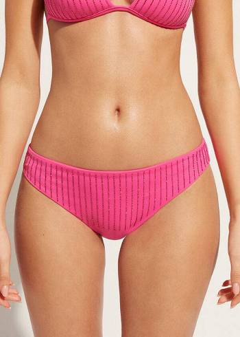 Abajo De Bikini Calzedonia Rhinestone Shanghai Mujer Rosas | CL1521HK