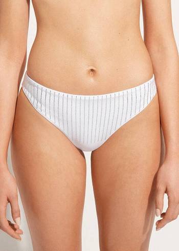 Abajo De Bikini Calzedonia Rhinestone Shanghai Mujer Blancas | CL1523KI