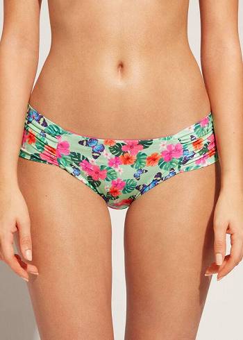 Abajo De Bikini Calzedonia Ruffled Malibu Mujer Multicolor | CL1531MA