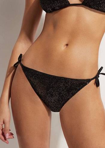 Abajo De Bikini Calzedonia String Cannes Mujer Negras | CL1585WY