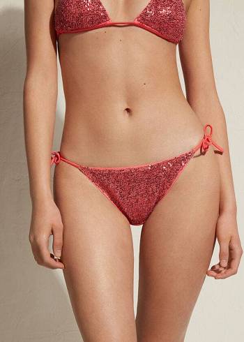 Abajo De Bikini Calzedonia String Cannes Mujer Rosas | CL1587RW