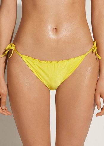 Abajo De Bikini Calzedonia String Formentera Mujer Amarillo | CL1593PQ
