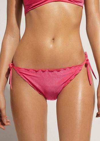 Abajo De Bikini Calzedonia String Formentera Mujer Rosas | CL1595SO