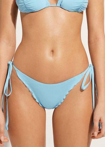 Abajo De Bikini Calzedonia String Tanga Islamorada Mujer Azules | CL1617IS