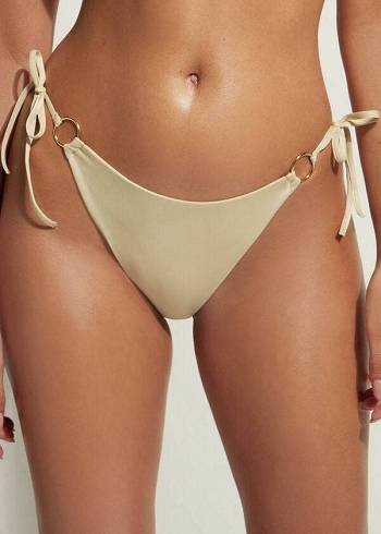 Abajo De Bikini Calzedonia String Tie Abu Dhabi Mujer Doradas | CL1620AP