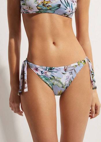 Abajo De Bikini Calzedonia Tied Atene Mujer Azules | CL1642UT