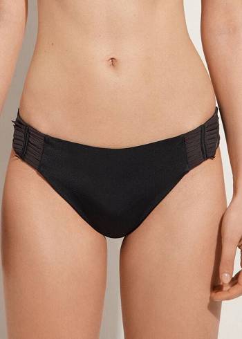 Abajo De Bikini Calzedonia Tulle Insert Tokyo Mujer Negras | CL1658VD