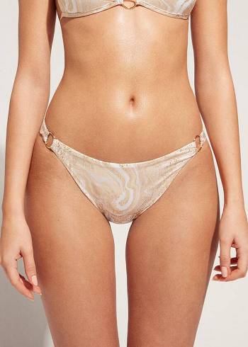 Abajo De Bikini Calzedonia with Rings Melbourne Mujer Doradas | CL1660NB