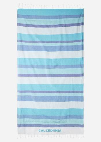 Accesorios Calzedonia Logo Beach Towel Mujer Azules Rayadas | CL1277YU