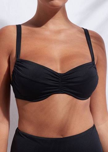Arriba De Bikini Calzedonia Balconette Indonesia Mujer Negras | CL1664EX