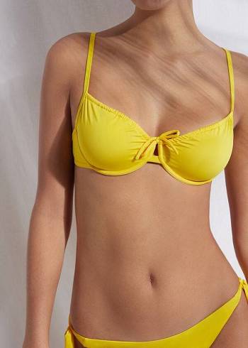Arriba De Bikini Calzedonia Balconette Indonesia Eco Mujer Amarillo | CL1665RW