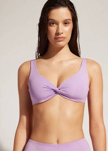Arriba De Bikini Calzedonia Balconette Indonesia Eco Mujer Moradas | CL1670OR