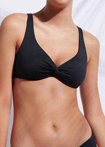 Arriba De Bikini Calzedonia Balconette Indonesia rosa Mujer Negras | CL1677HK