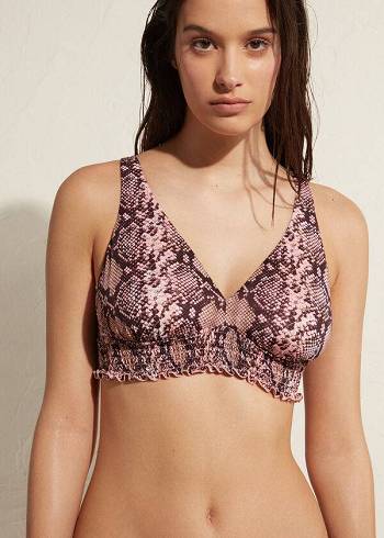 Arriba De Bikini Calzedonia Fixed Triangle Sidney Mujer Rosas | CL1715WY