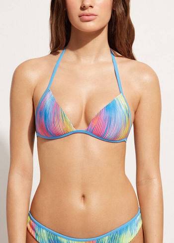 Arriba De Bikini Calzedonia Graduated Acolchado Triangle Maiorca Mujer Multicolor | CL1742EX
