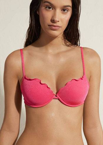 Arriba De Bikini Calzedonia Push Up Formentera Mujer Rosas | CL1941ZG