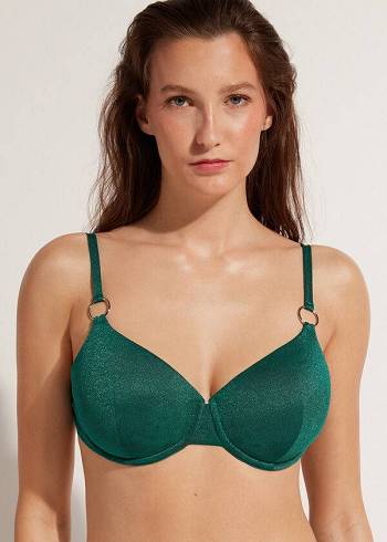 Arriba De Bikini Calzedonia Push Up Hollywood Mujer Verde | CL1944VD