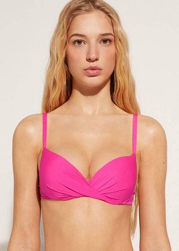 Arriba De Bikini Calzedonia Soft Graduated Super Acolchado Push-up Indonesia Eco Mujer Rosas | CL1963HK