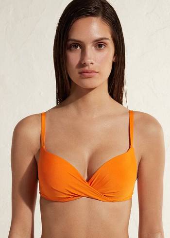 Arriba De Bikini Calzedonia Super Acolchado Push Up Indonesia Eco Mujer Naranjas | CL1975WY
