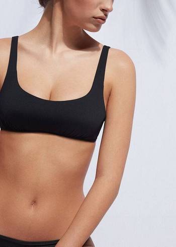 Arriba De Bikini Calzedonia Tank Estilo Indonesia Eco rosa Mujer Negras | CL1994XF