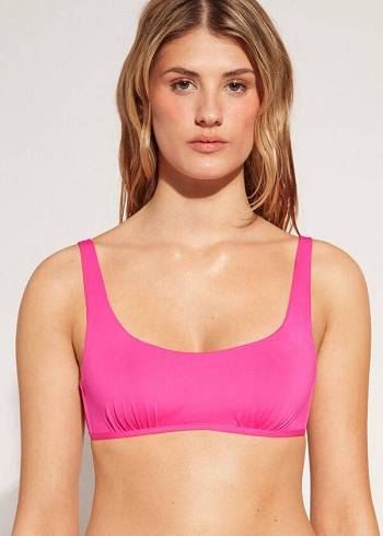 Arriba De Bikini Calzedonia Tank Estilo Indonesia Eco rosa Mujer Rosas | CL1996VD