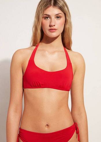 Arriba De Bikini Calzedonia Tank-Estilo Indonesia Mujer Rojas | CL2010AP