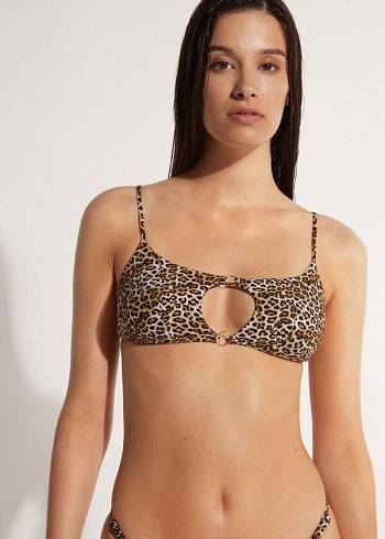 Arriba De Bikini Calzedonia Tank Malindi Mujer Marrones Negras | CL1982OR