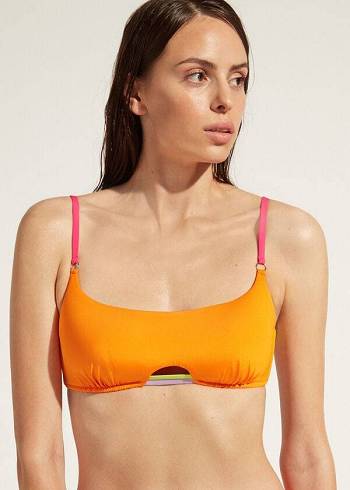 Arriba De Bikini Calzedonia Tank Tokyo Eco Mujer Naranjas | CL2002EX