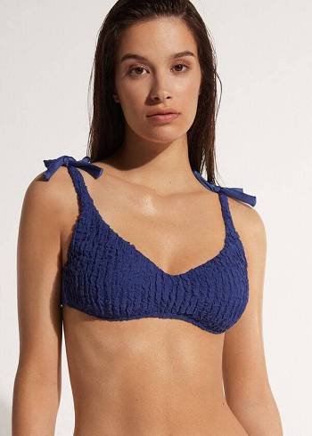 Arriba De Bikini Calzedonia Tank-style Marrakech Mujer Azul Marino | CL2013FM