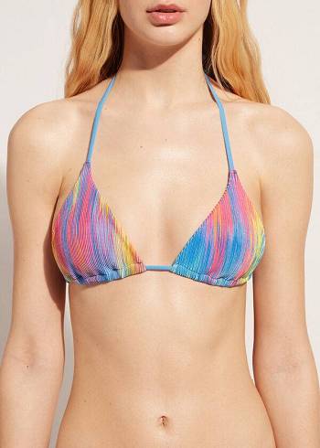 Arriba De Bikini Calzedonia Triangle String Maiorca Mujer Multicolor | CL2052QZ
