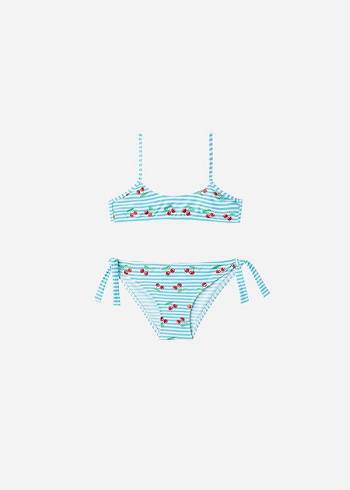 Bañadores Calzedonia Cherry Two-Piece Ariel Niños Azules | CL3037QZ