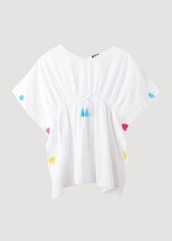 Bañadores Calzedonia Kaftan with Tassels Niños Blancas | CL3086VD