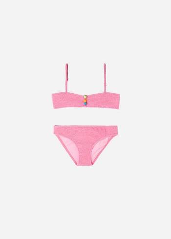 Bañadores Calzedonia Two-Piece Bandeau San Diego Niños Rosas | CL3068GL
