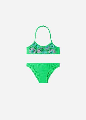 Bañadores Calzedonia Two Piece Capri Niños Verde | CL3055PQ